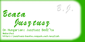 beata jusztusz business card